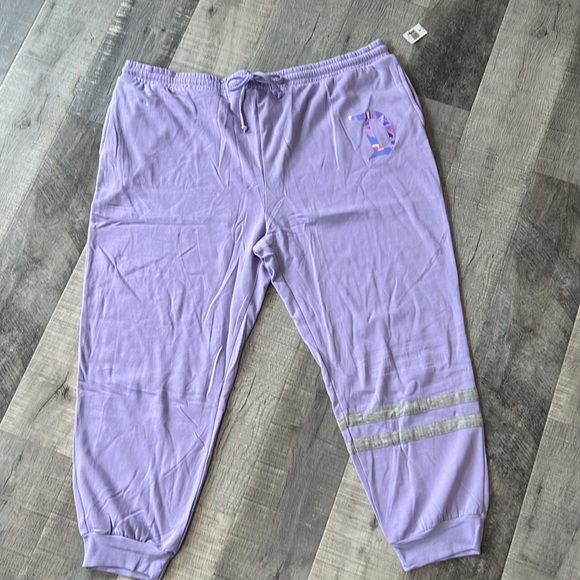Disneyland purple iridescent jogger sweats with gray stripes size 3XL - Picture 4 of 10